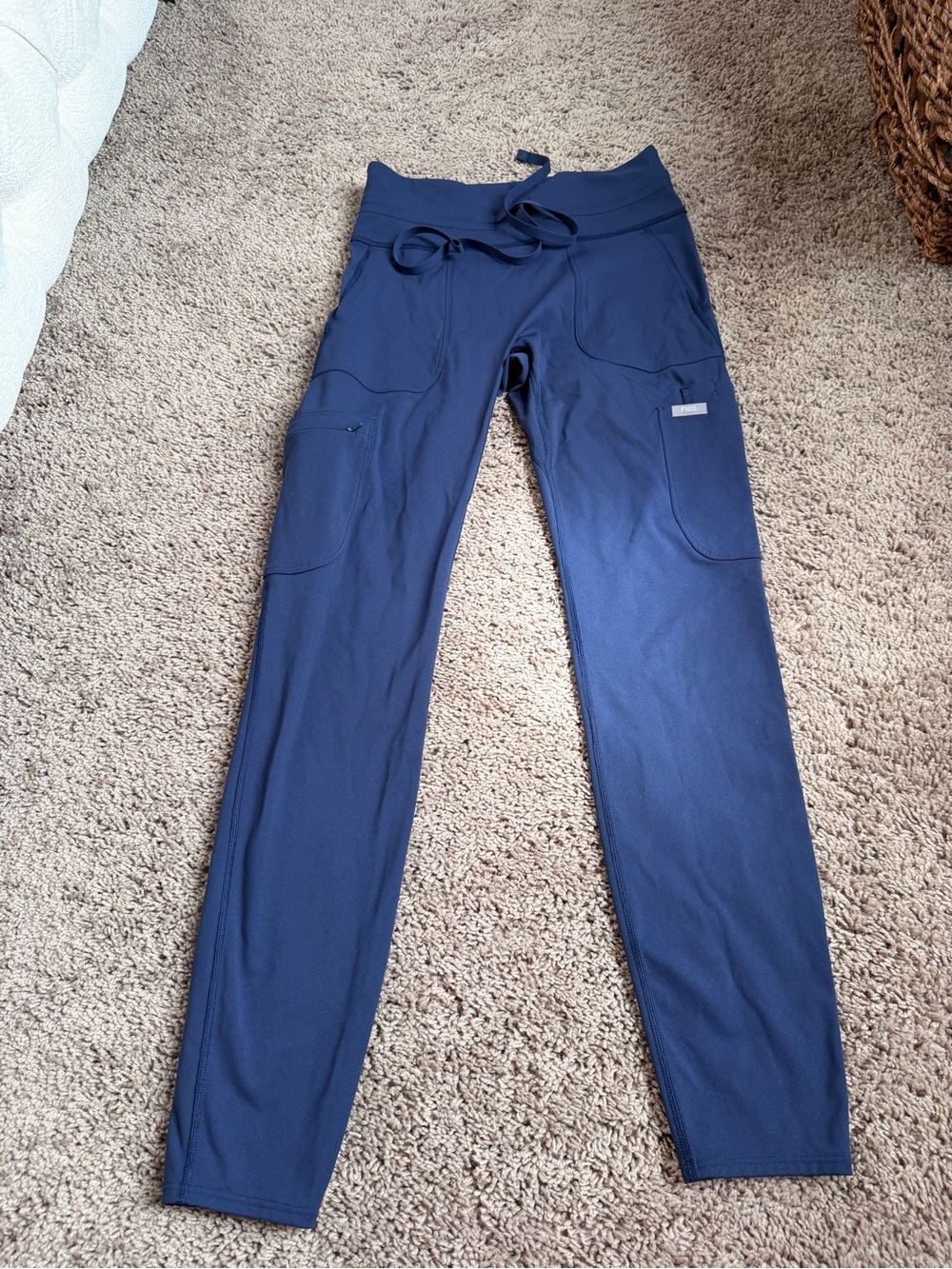 Figs Seville High Rise Scrub Leggings Navy XS